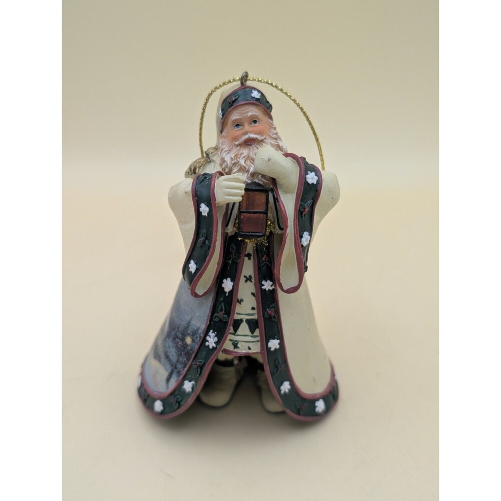 Thomas Kinkade Dawn Of Christmas Day Santa Old World Ornament Ashton-Drake 2003